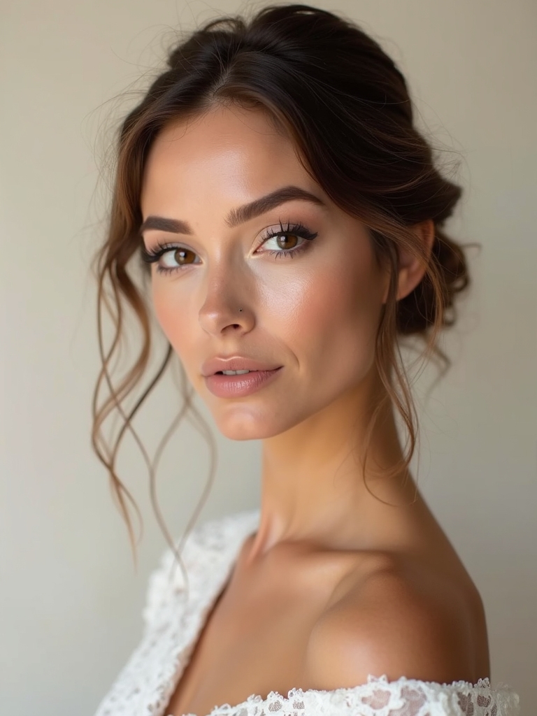 effortless natural bridal beauty