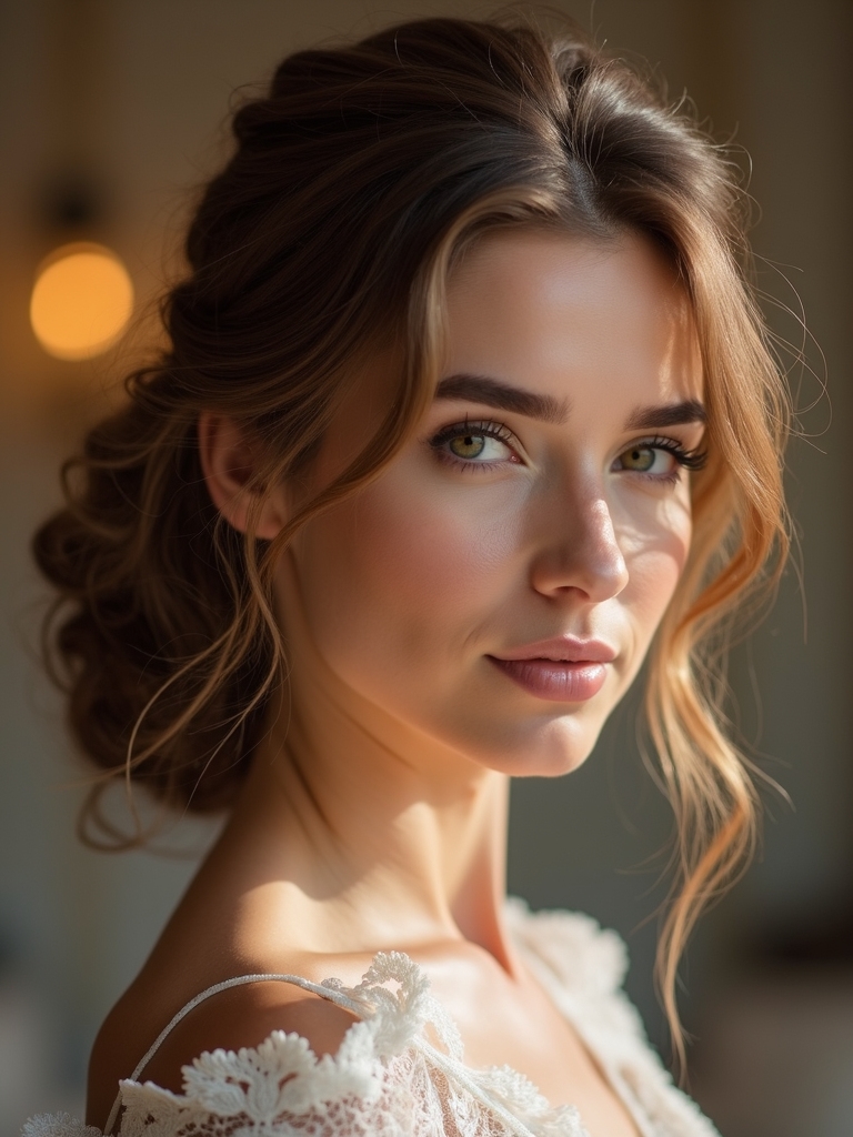 effortless romantic bridal style