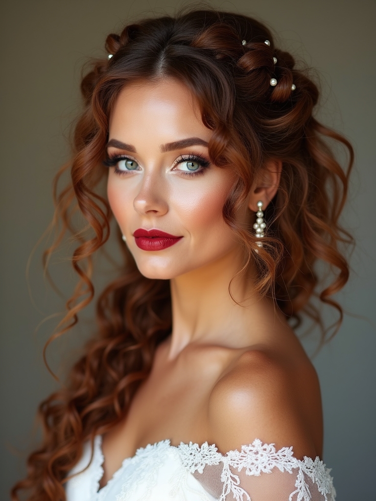 effortless romantic curly braids
