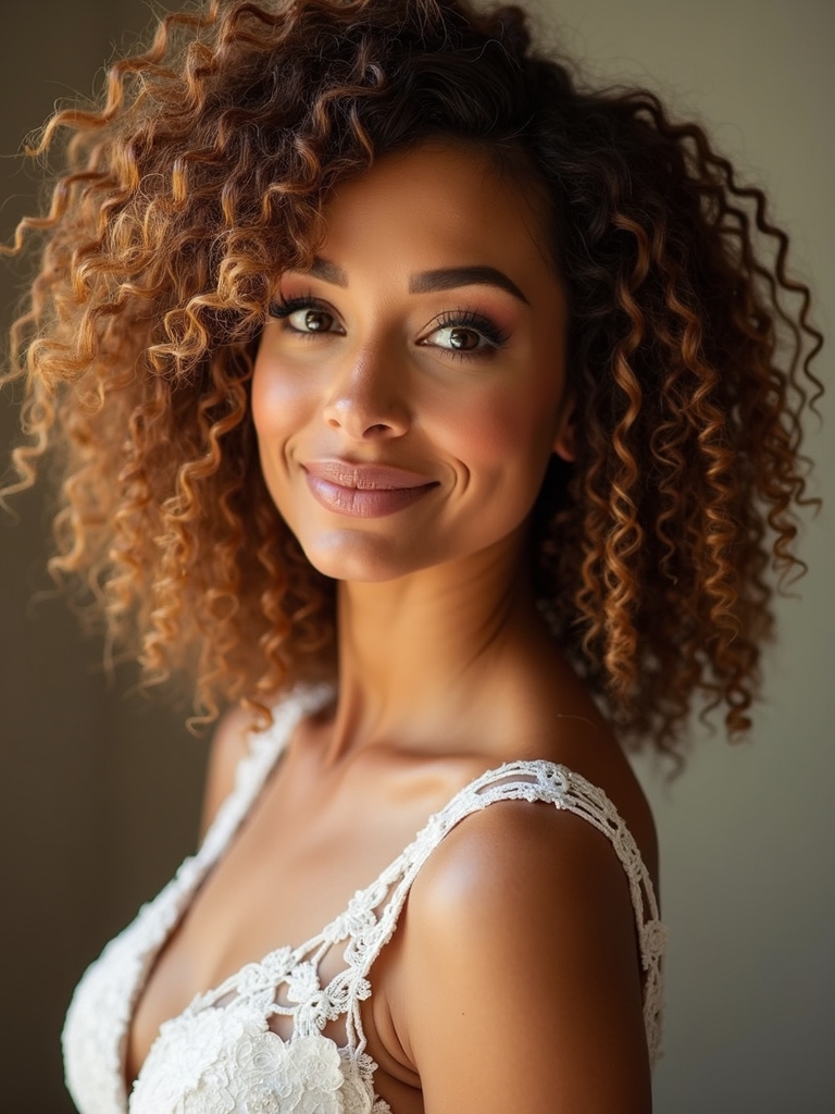 effortless romantic curly elegance