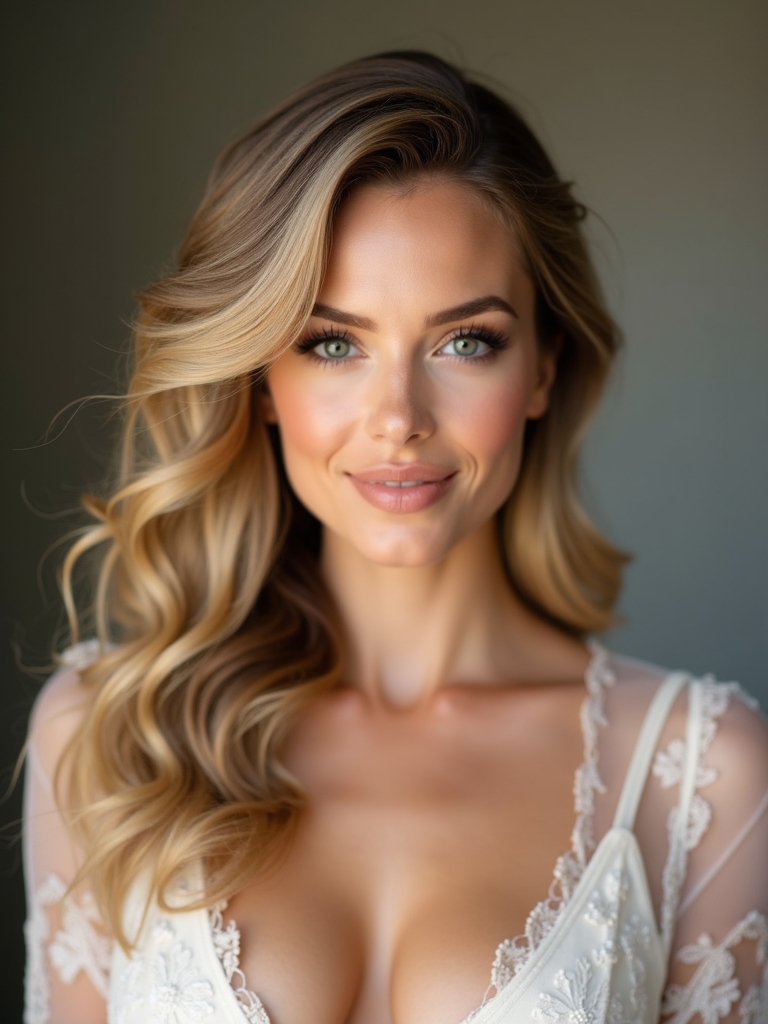 effortless romantic half up hairstyle