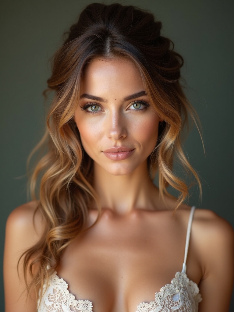 effortless romantic half up hairstyle