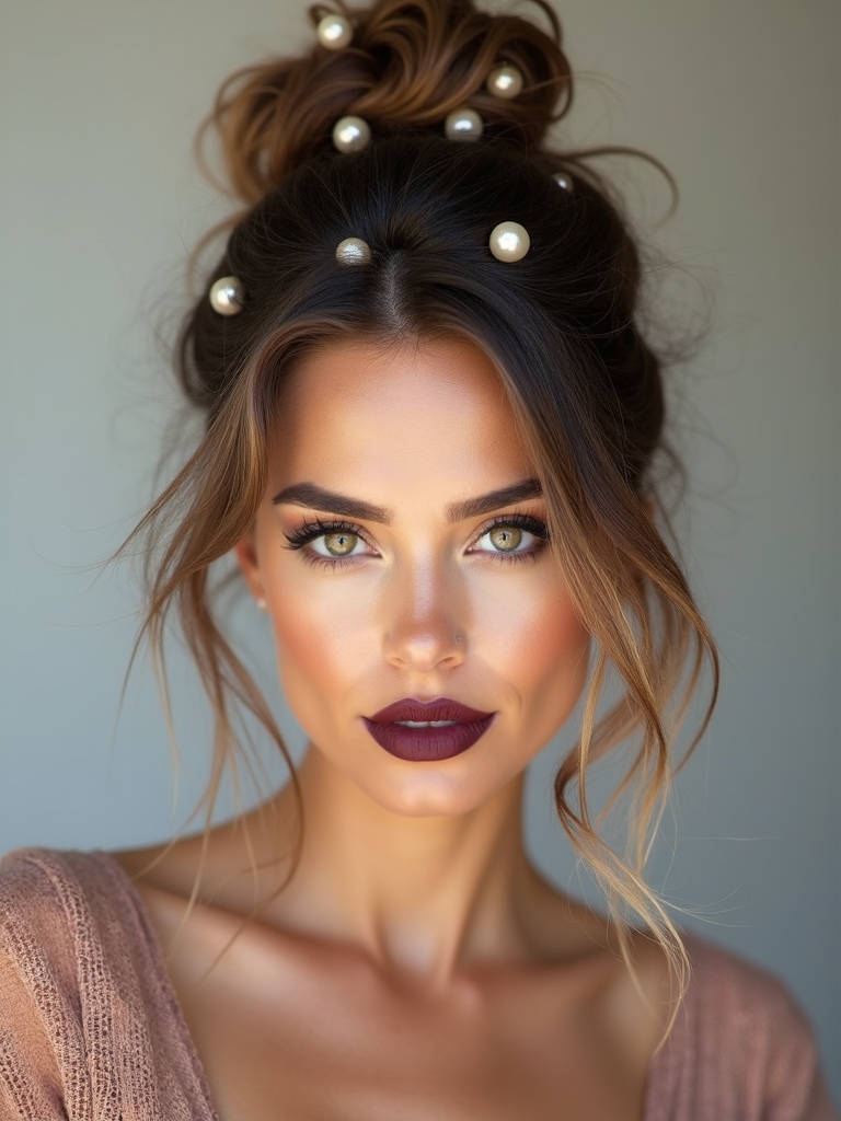 effortless romantic messy bun