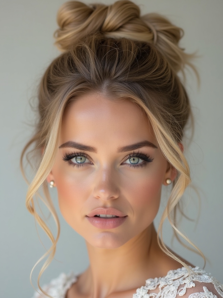 effortless romantic messy bun