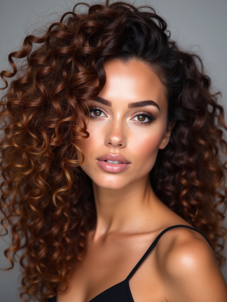 effortless romantic side swept curls