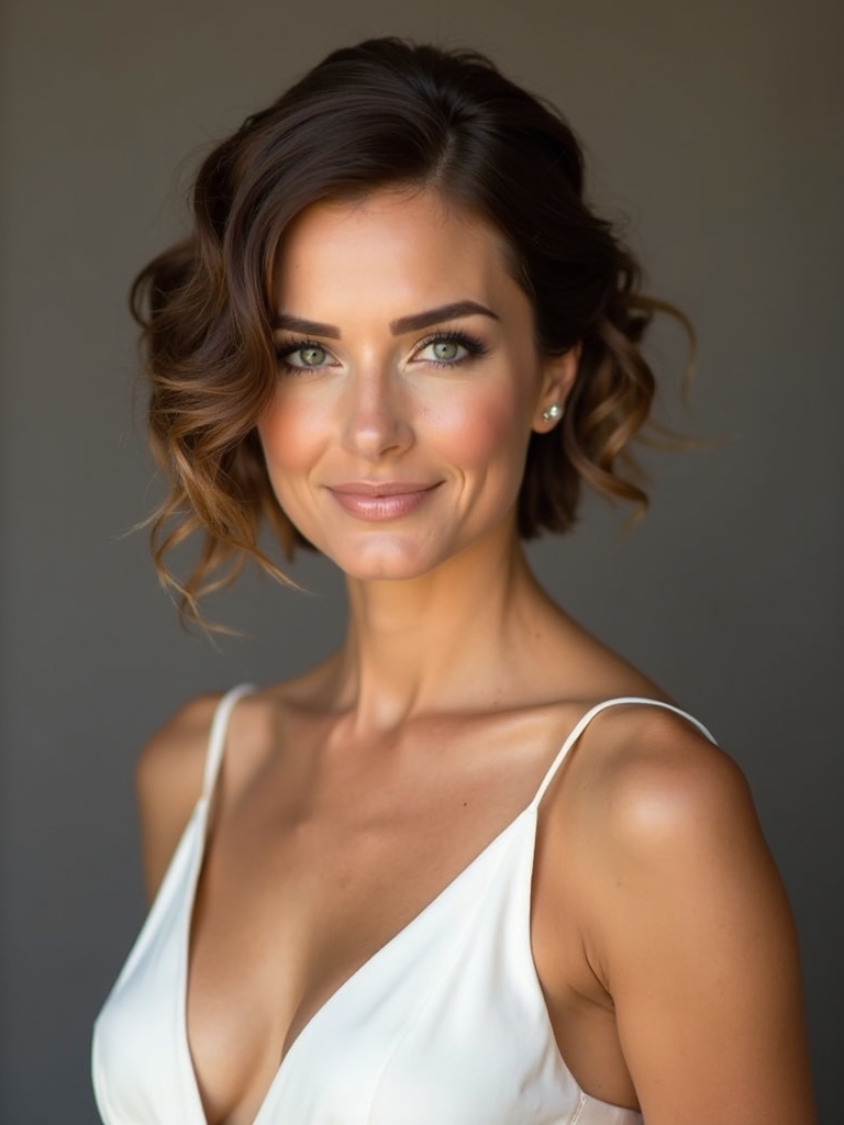 effortless short hair glamour