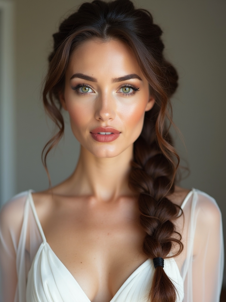 effortless side plait glamour