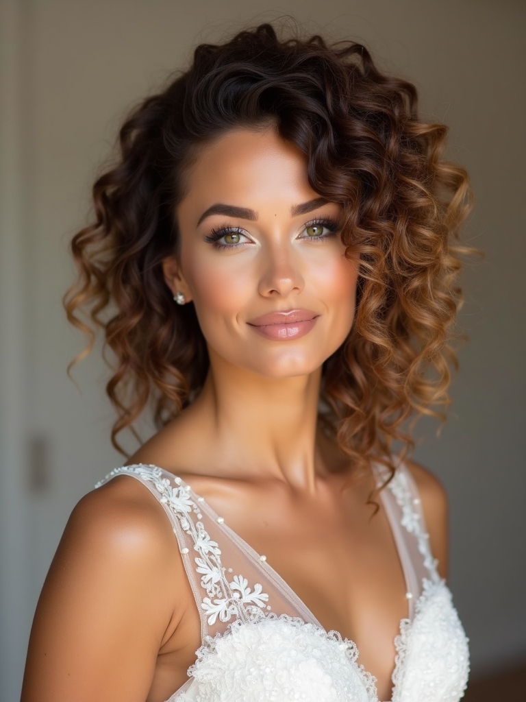 effortless soft bridal curls