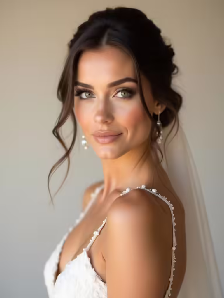 effortless soft glam bridal