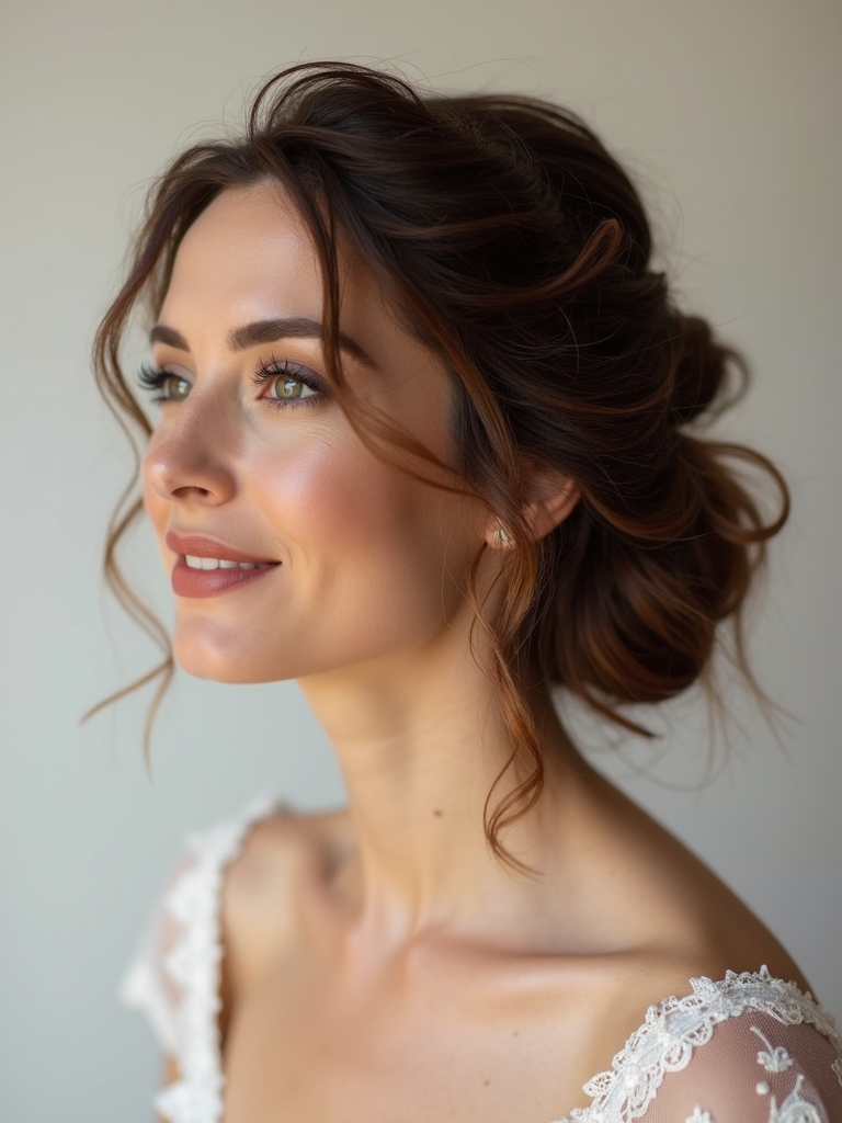 effortless tousled bun texture