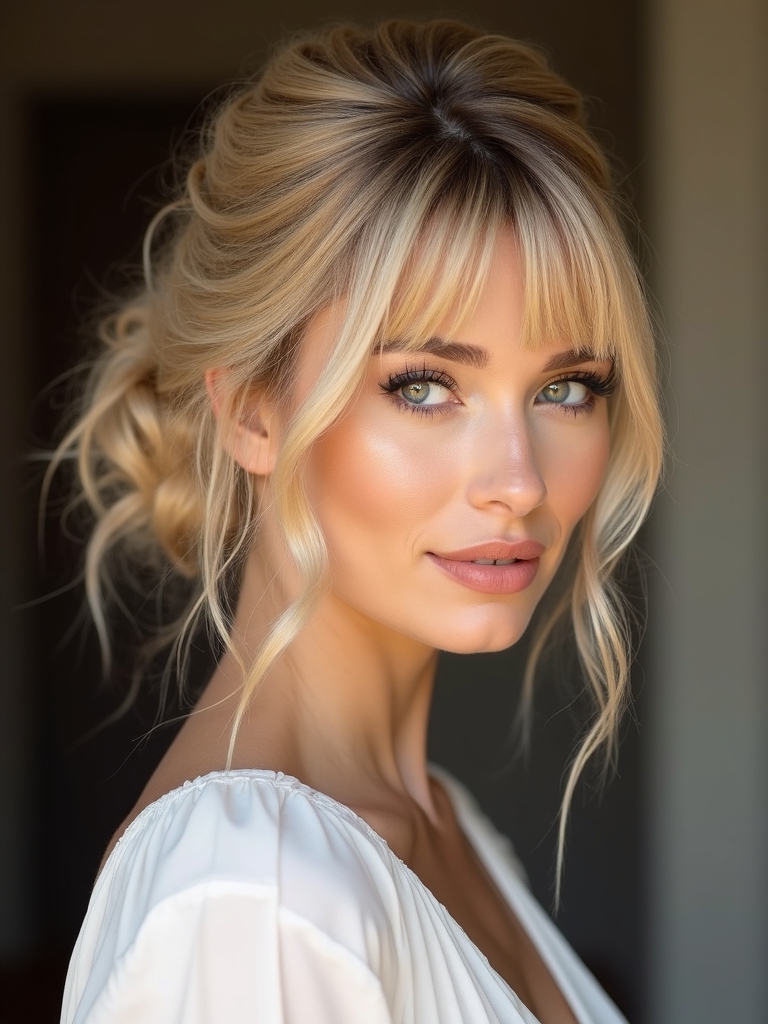 effortlessly chic wedding hairstyle