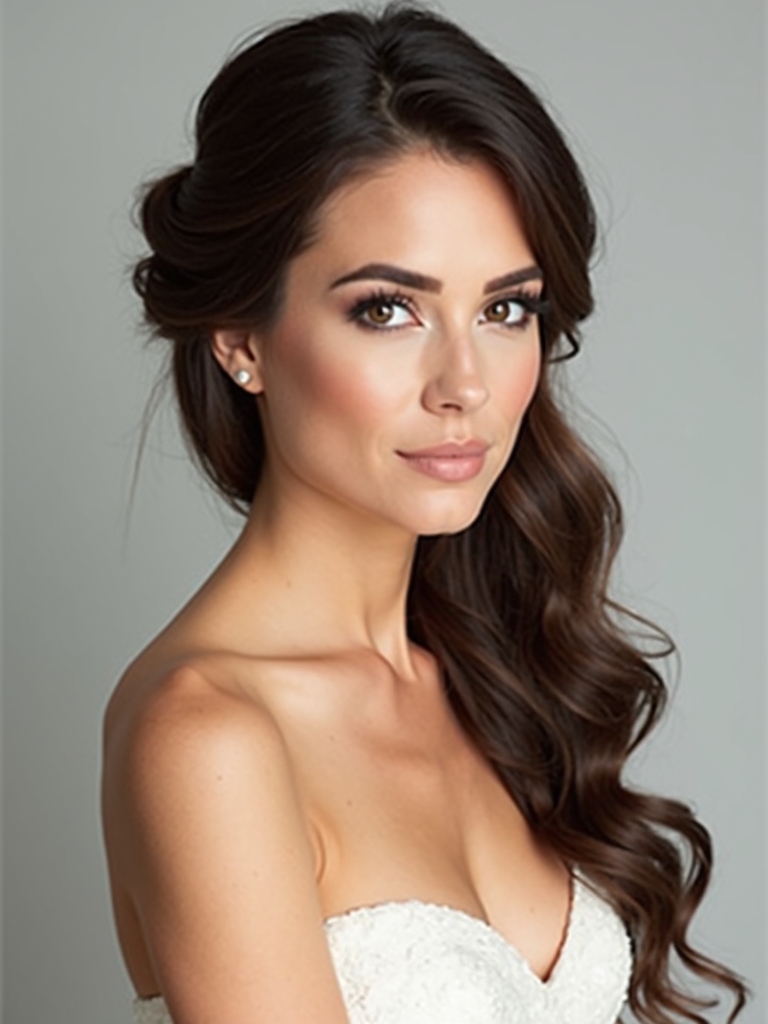 effortlessly feminine half up hairstyle
