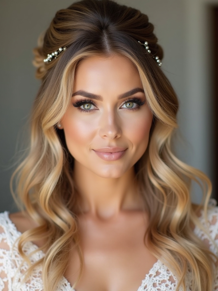 effortlessly romantic bridal hairstyle