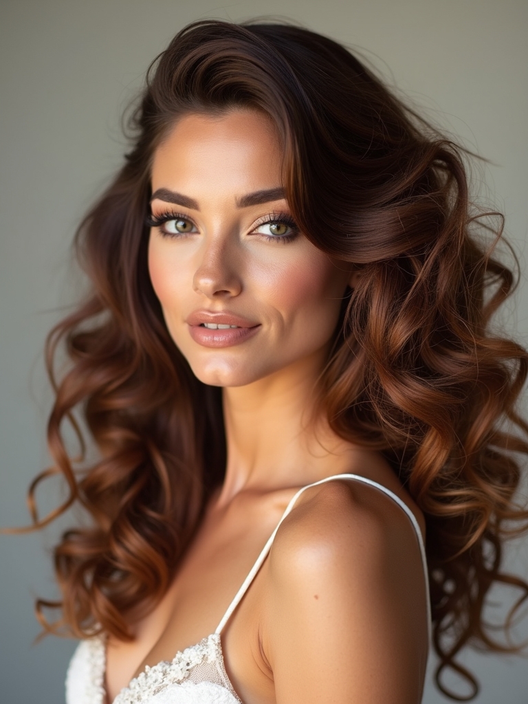 effortlessly voluminous bridal hairstyle
