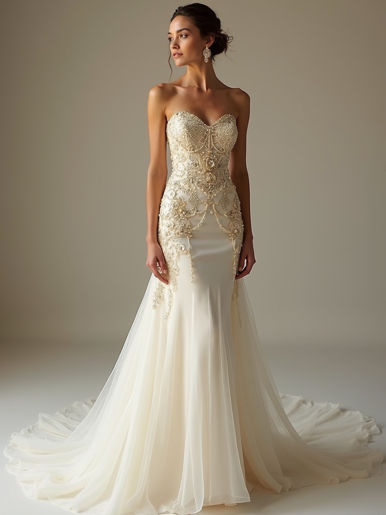 elegant beadwork and embroidery