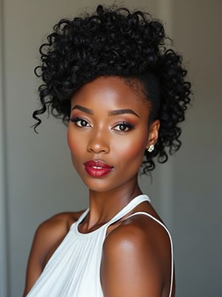elegant black wedding hairstyles