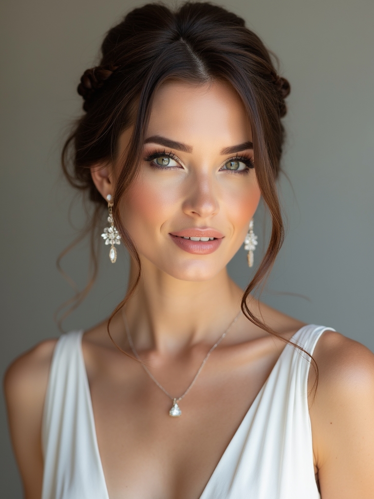 elegant braided halo hairstyle