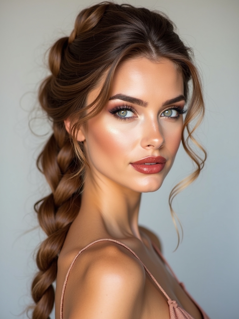 elegant braided ponytail style