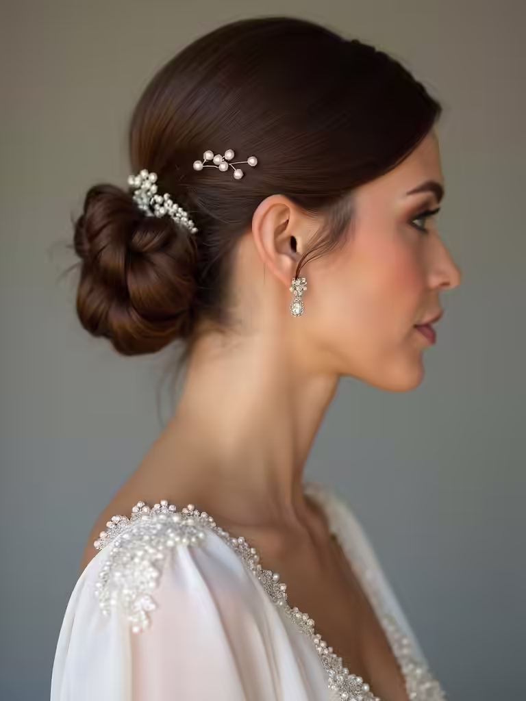 elegant bridal bun styles