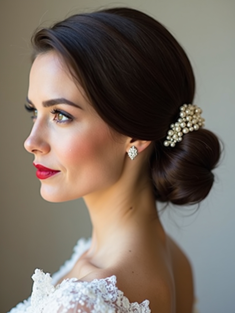 elegant bridal hair accents