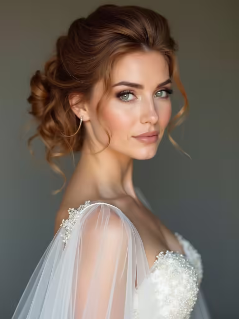 elegant bridal updo styles