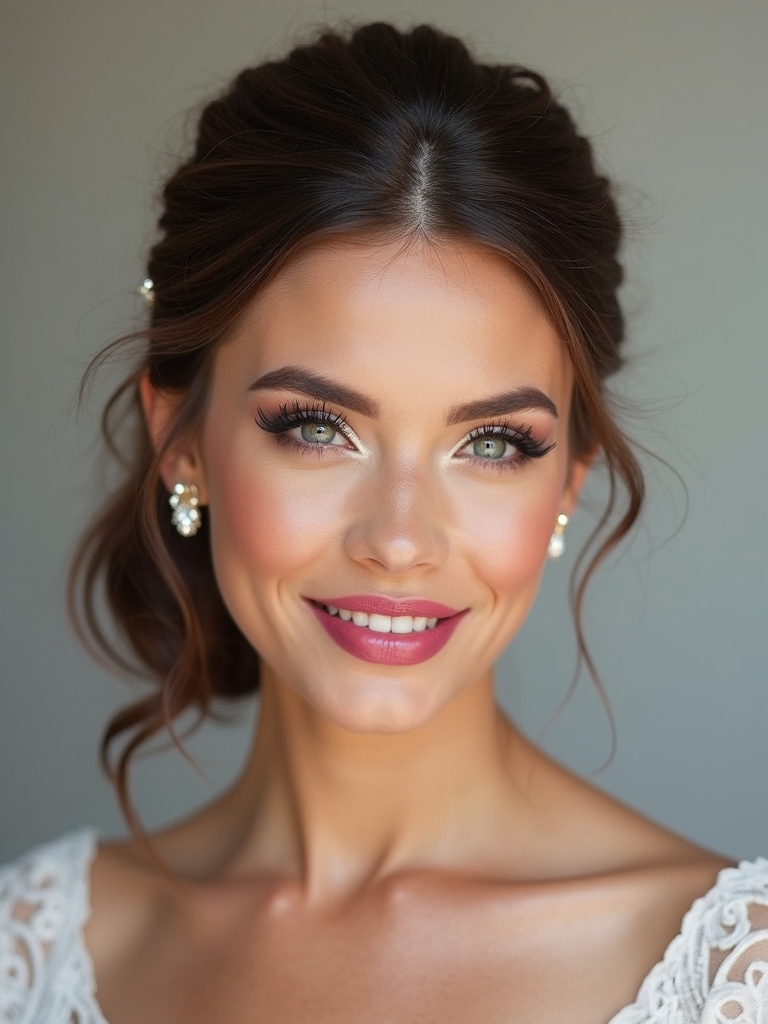 elegant bridesmaid hair accents