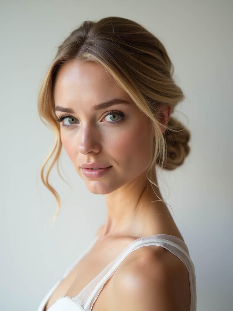 elegant chignon with texture