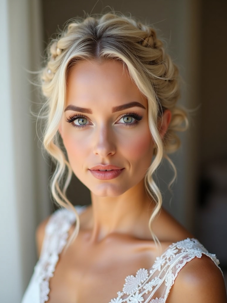 elegant classic updo braids