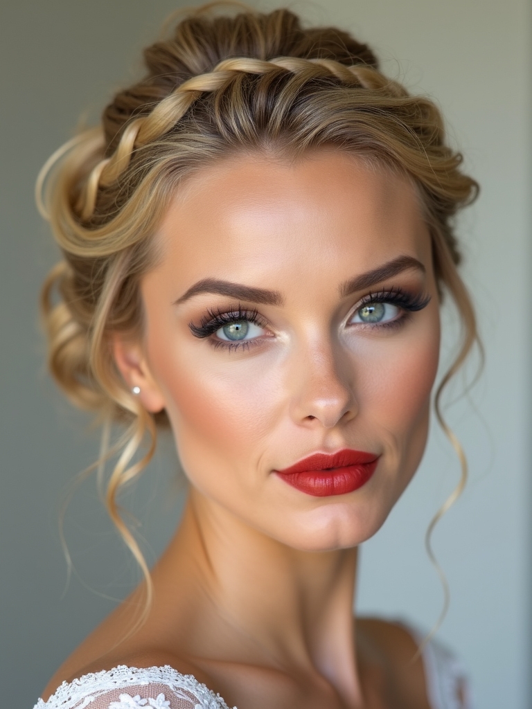 elegant crown braid bun