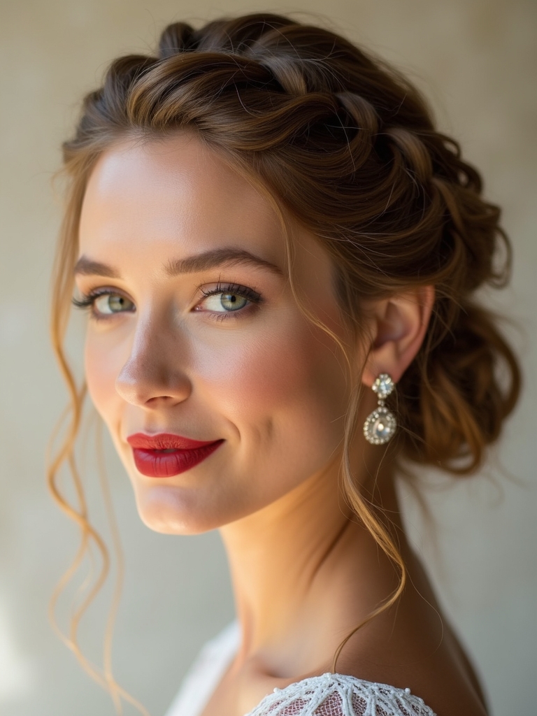elegant crown braid hairstyle