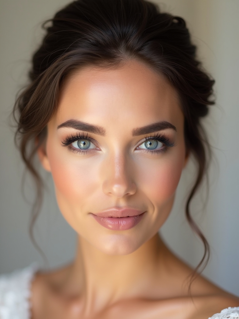 elegant daytime bridal glow