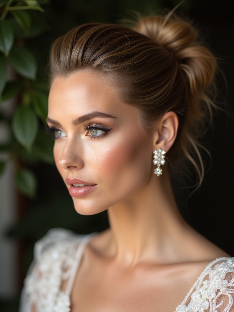 elegant elevated ponytail updo
