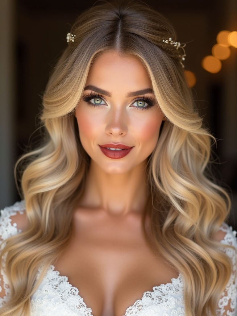 elegant half up hairstyle