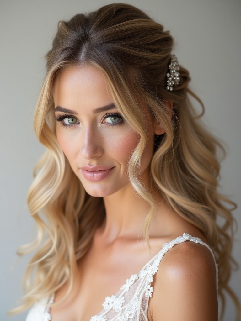elegant half up hairstyles