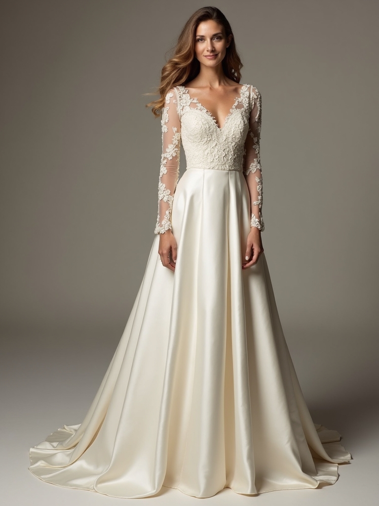 elegant long sleeve gowns