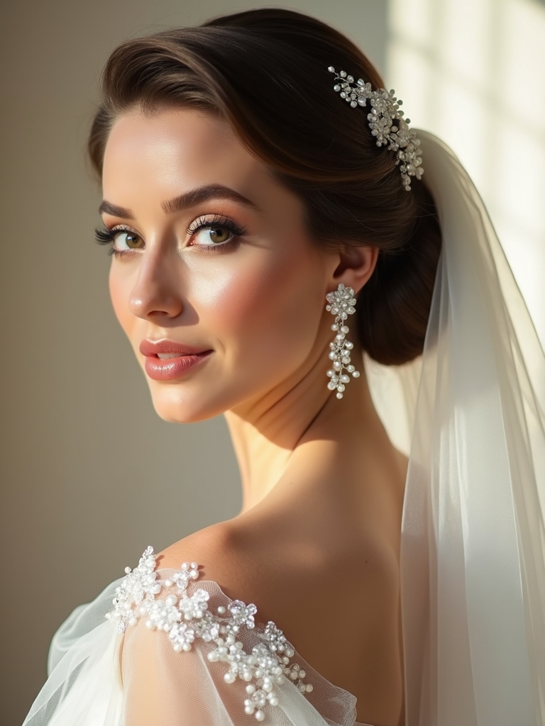 elegant low bun accessories