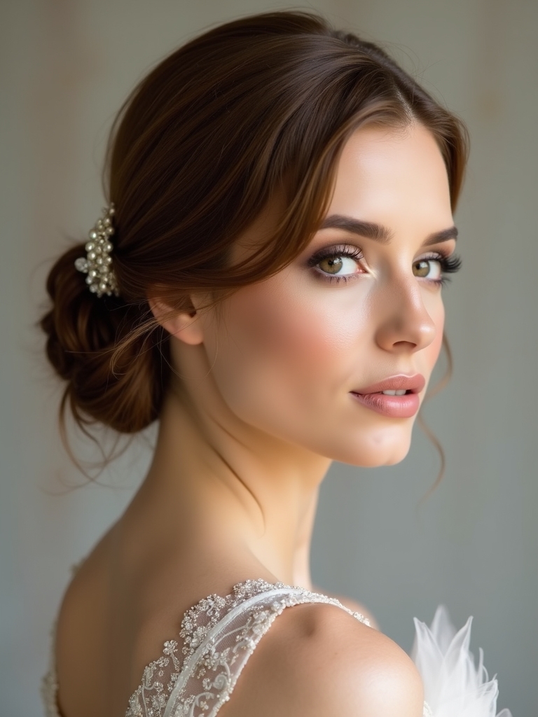 elegant low bun hairstyle