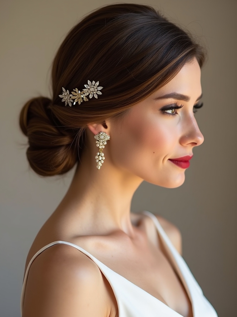 elegant low bun hairstyles