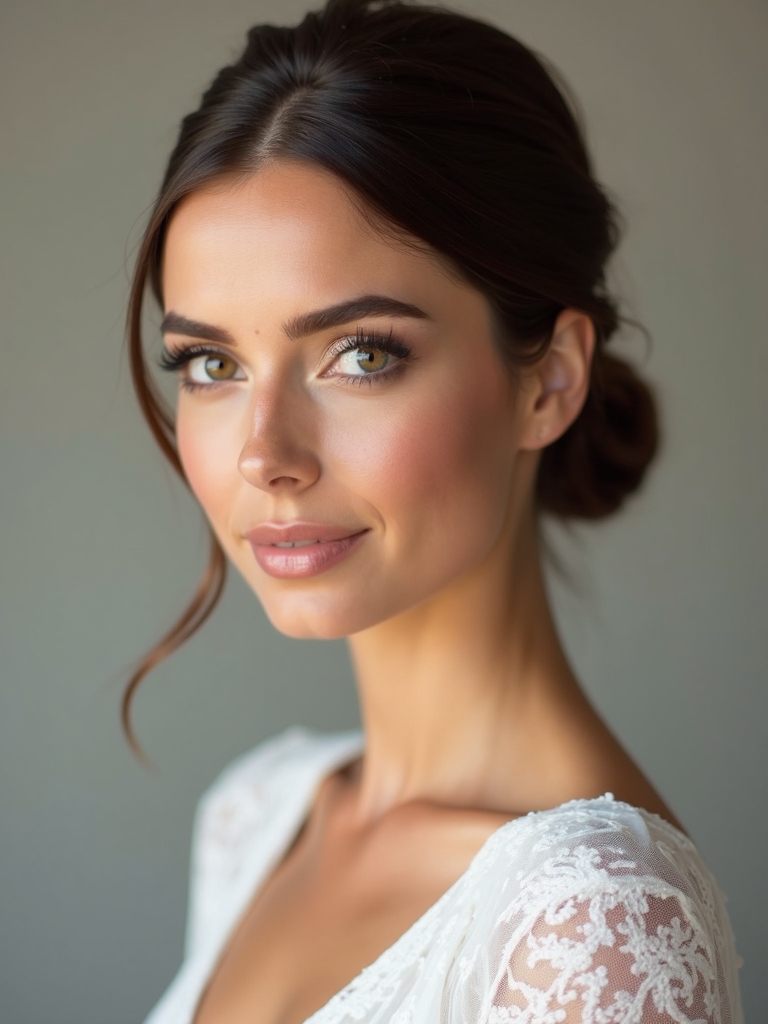 elegant low bun technique