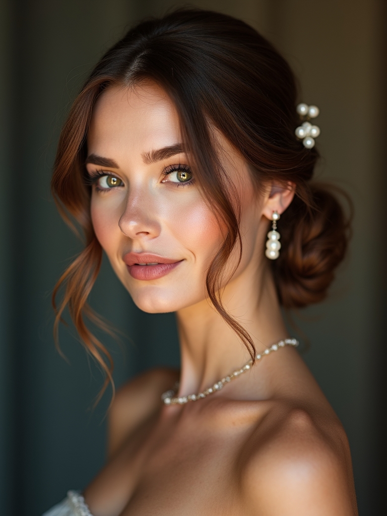 elegant low buns accessories