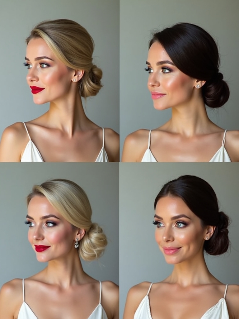 elegant low buns tutorial