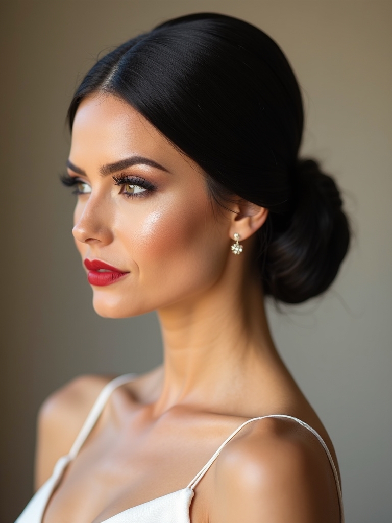 elegant low chignons shine