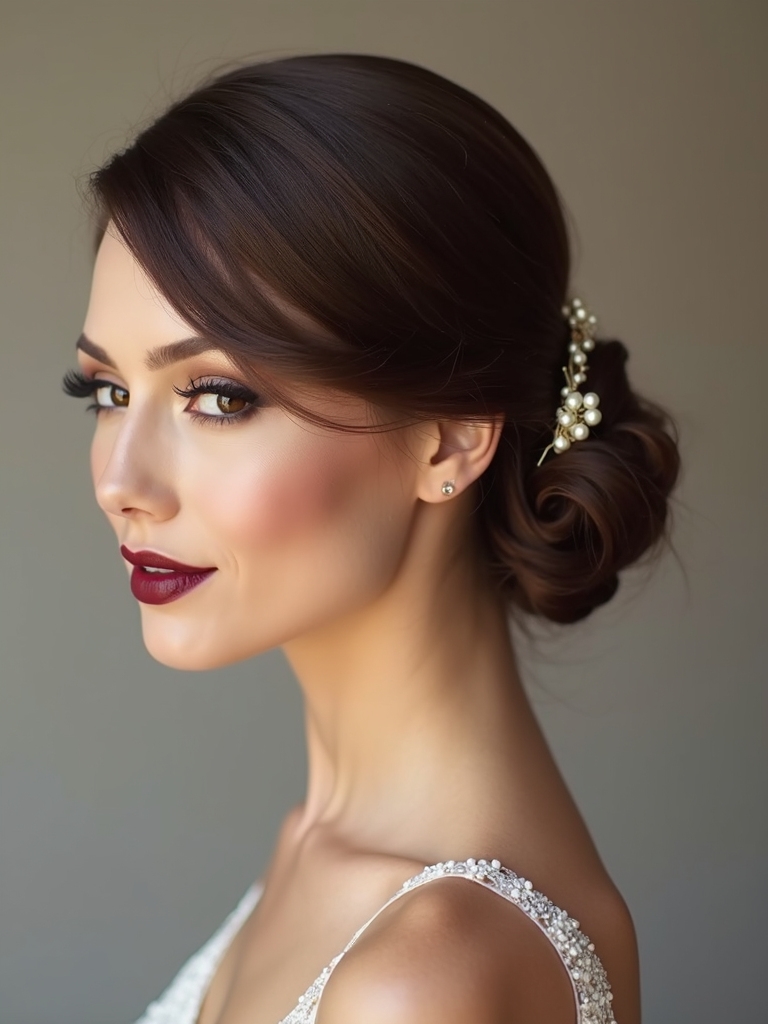 elegant low ponytail style