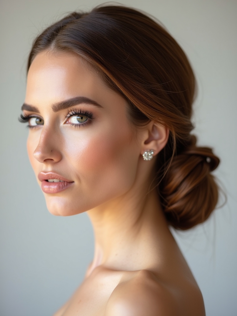 elegant low ponytail twist