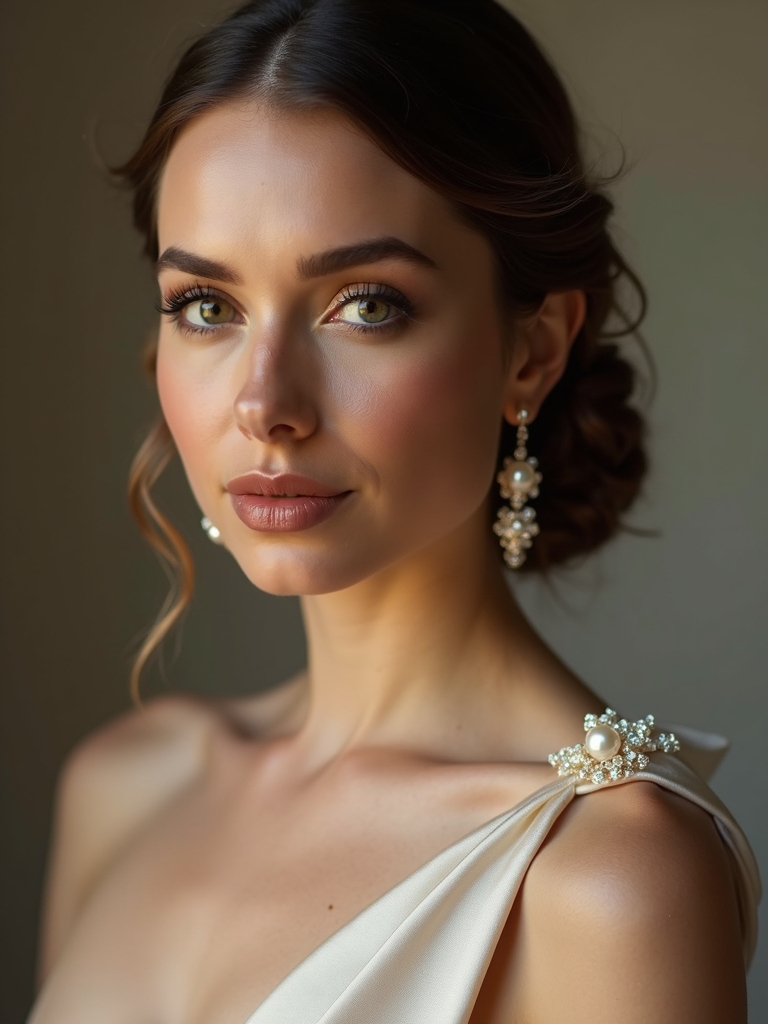 elegant low twisted bun