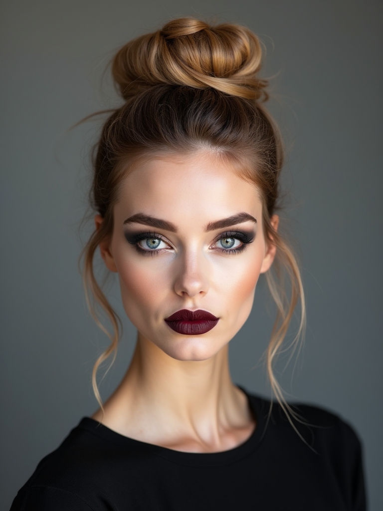 elegant minimalist knotted bun
