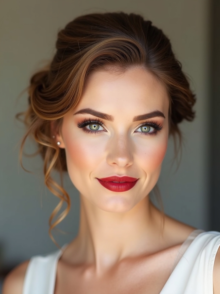 elegant modern bridal hairstyle
