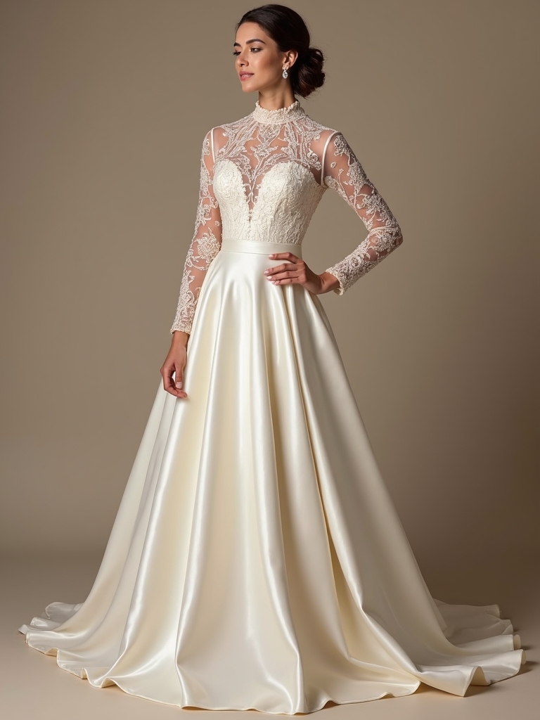elegant modest bridal fabrics