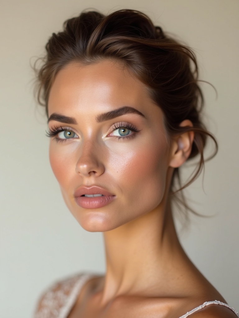 elegant nude bridal makeup