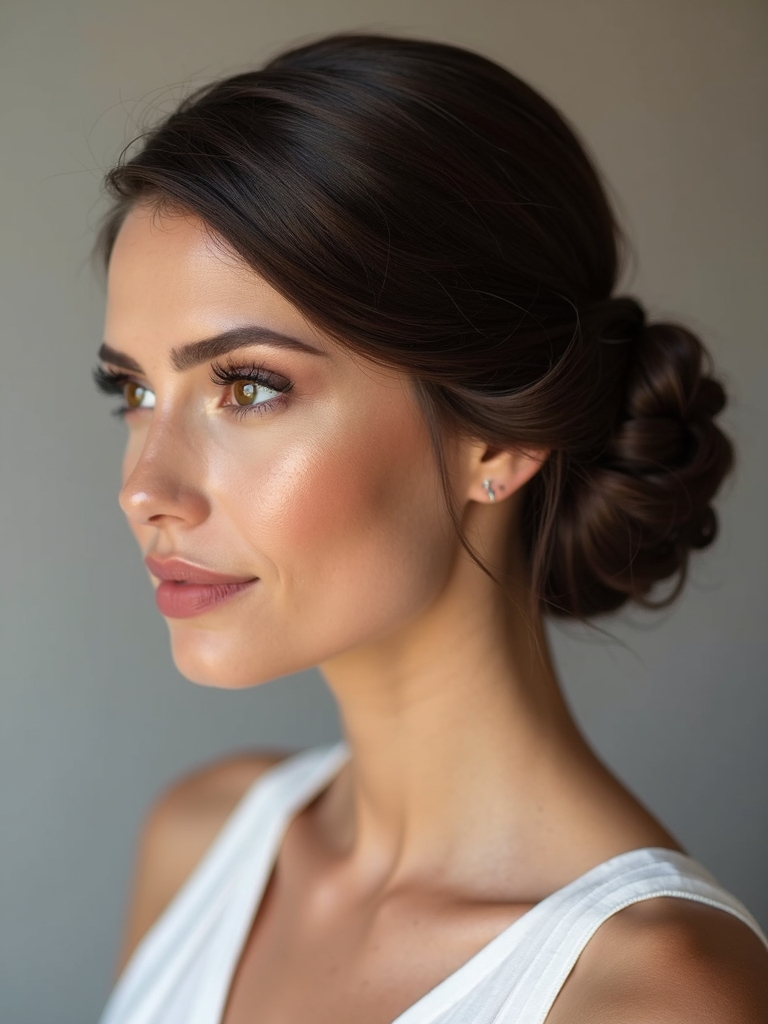 elegant polished wedding hairstyle